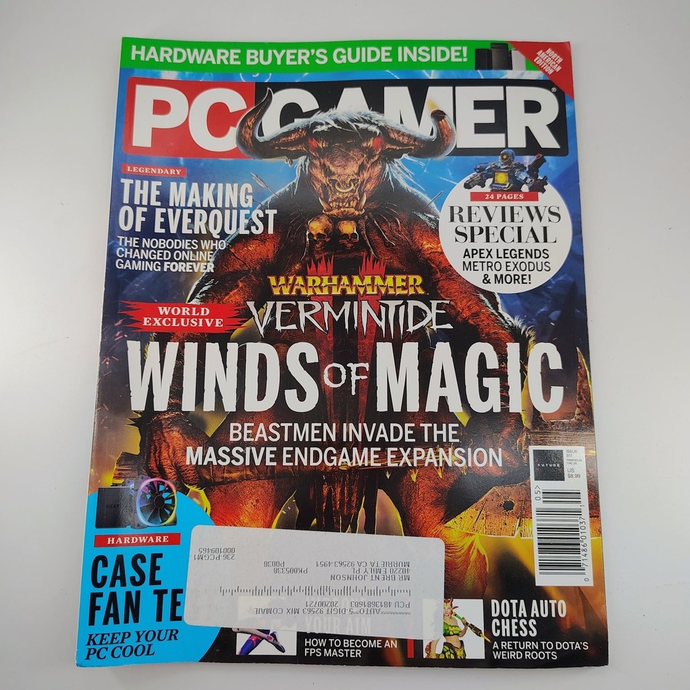 PC Gamer Magazine August 2019 Warhammer Vermintide Winds of Magic Everquest